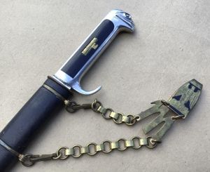 ITALIAN FASCIST MVSN CHAINED OFFICERS DAGGER