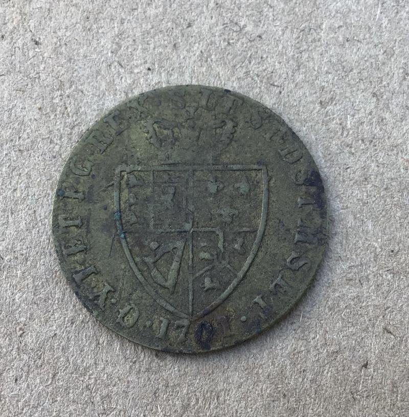 British George III Spade Jeton Game Token — image 2
