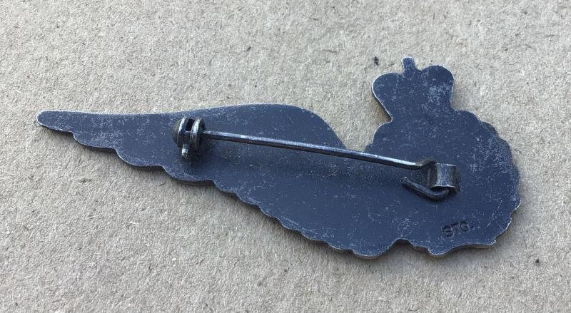 1953-60 RAAF Sterling Silver Flight Engineer Half Wing Brevet — image 2