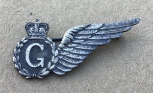 1953-60 RAAF Sterling Silver Air Gunner Half Wing Brevet
