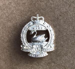 1953-60 10th Western Australian Mounted Infantry Hat Badge