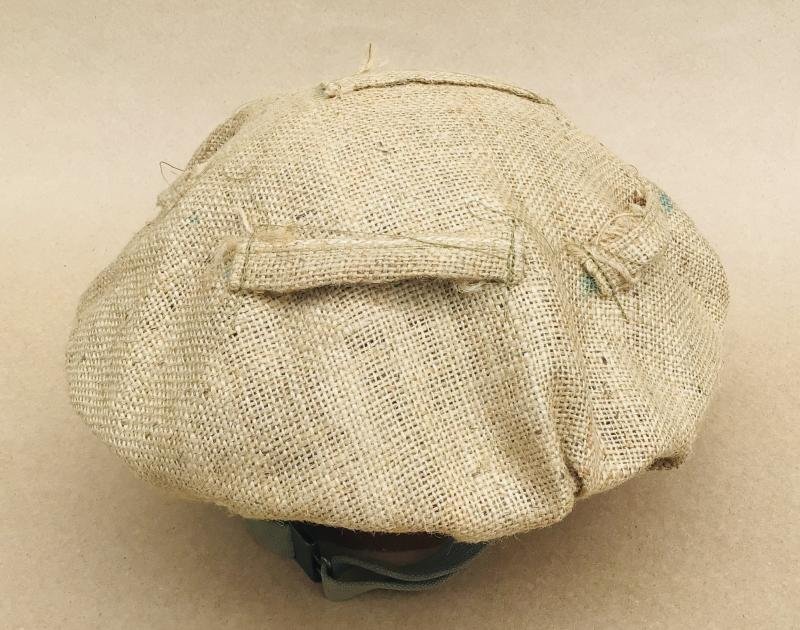 WW2 Original British / NZ WW2 Hessian Helemt Cover — image 2