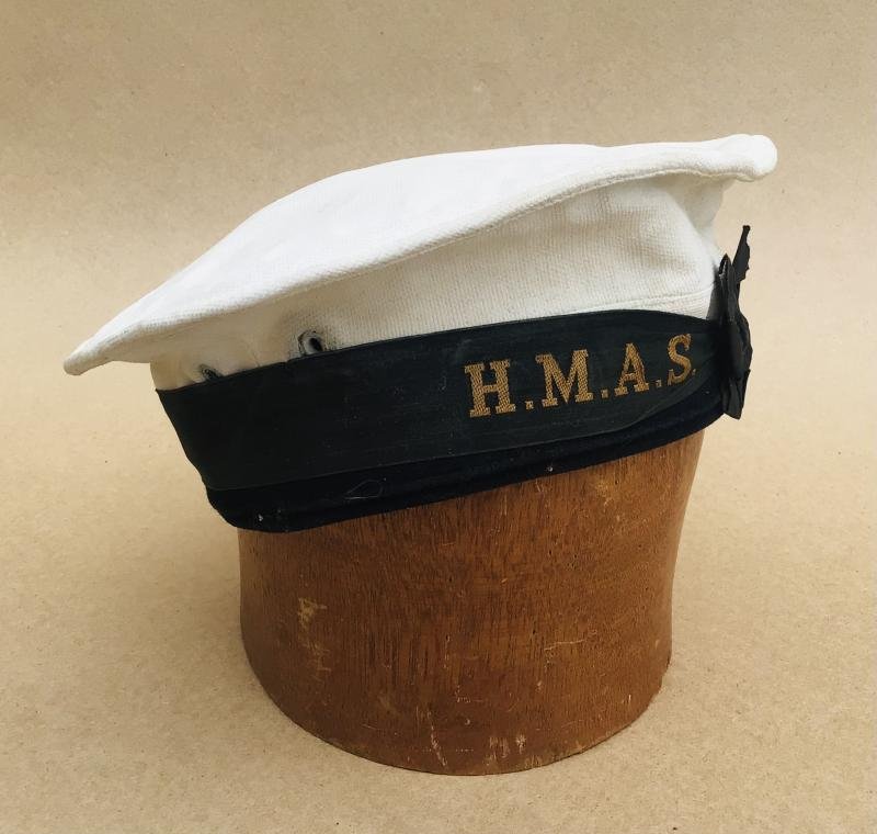 WW2 RAN 'HMAS' Ratings Cap — image 2