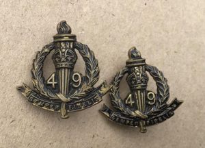 1930-42 49th Bn Collar Badges