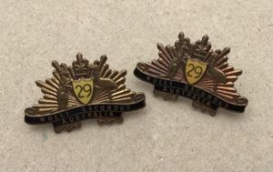 1930-42 29th Bn Collar Badges