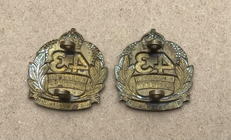 1930-42 43rd Bn Collar Badges — image 2