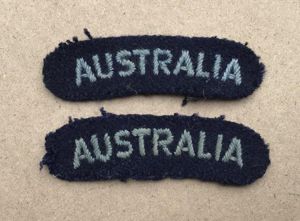 Australia WW2 RAAF Cloth Nationality Titles