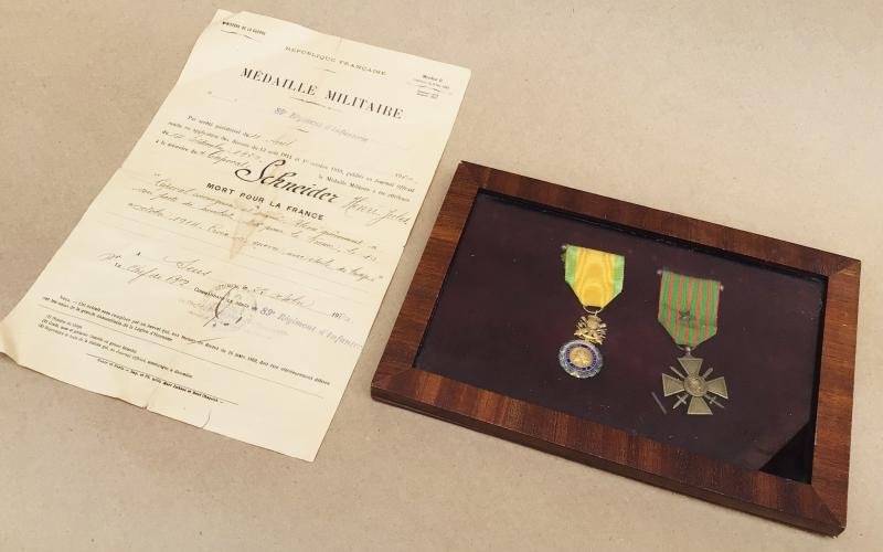 France WW1 A Posthumous Gallantry Medal Pair to a Soldier Who Died For France — image 2