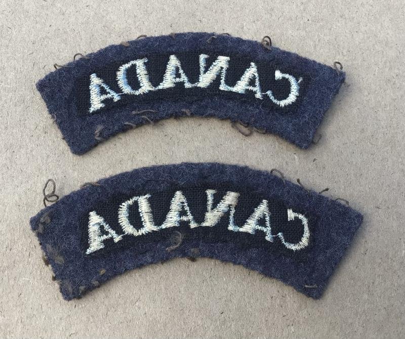 WW2 RCAF Nationality Shoulder Titles — image 2