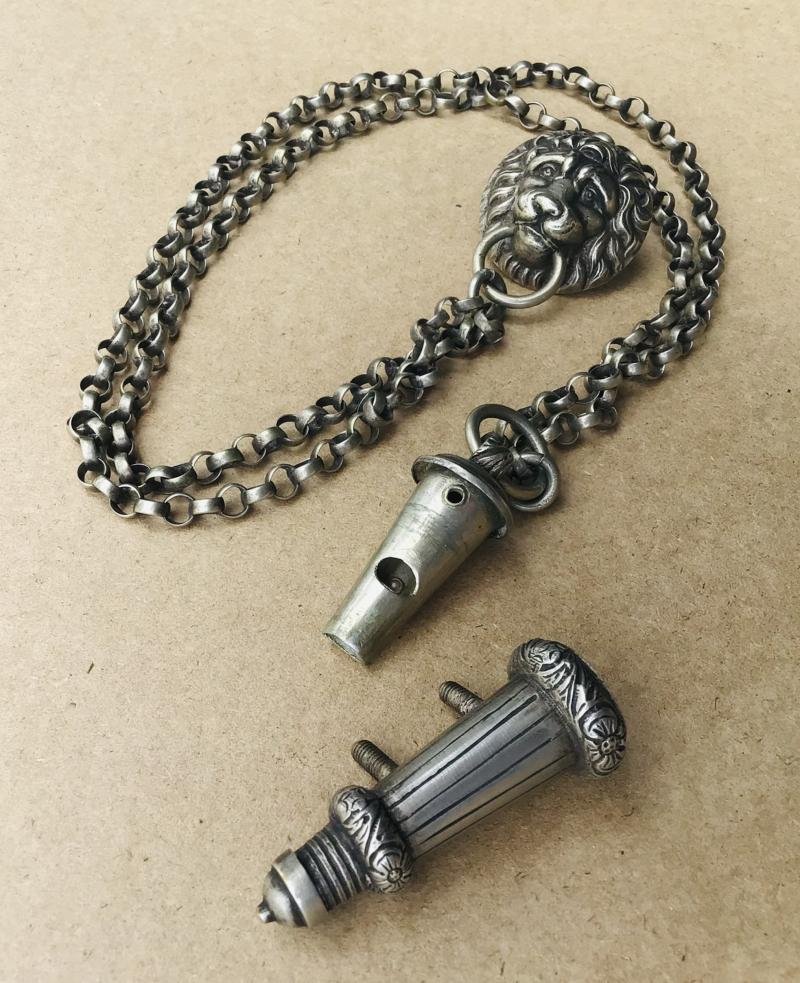 Australia: Pre Fed Officers Cross Belt Chain and Whistle — image 2