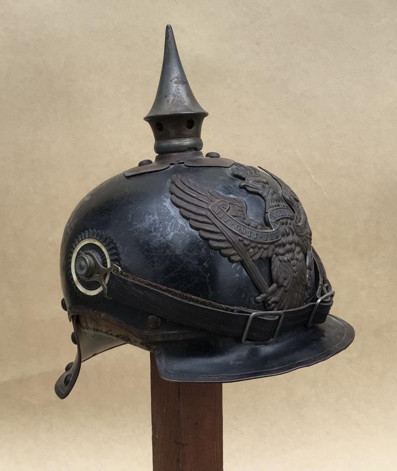 WW1 German Jager Zu Pferde Other Rank Helmet - 1916 — image 2