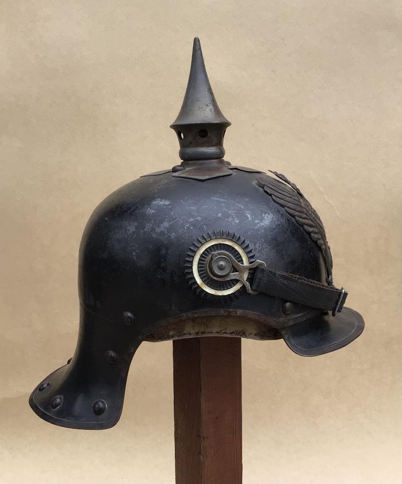 WW1 German Jager Zu Pferde Other Rank Helmet - 1916 — image 4