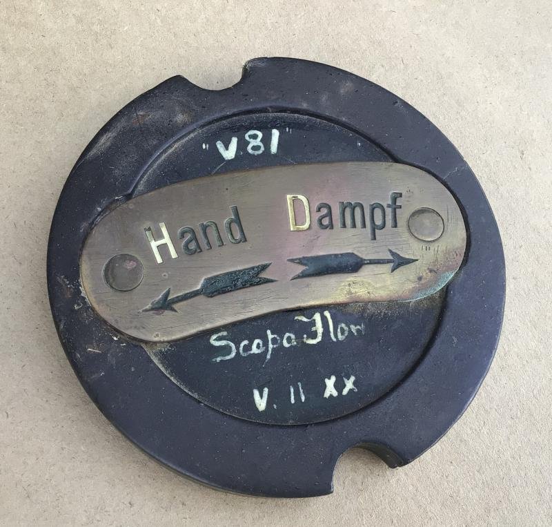 German WW1 Scapa Flow Souvenir Torpedo Boat Gauge Plate