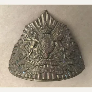 British 16th (The Queen's) Lancers Chapka Plate