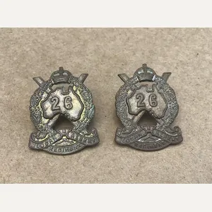 1930-42 26th Battalion Collar Badges