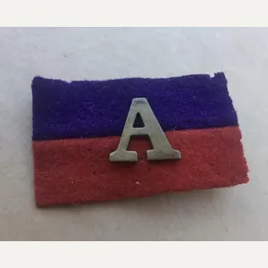WW1 6th Infantry Battalion Colour Patch with ANZAC 'A'