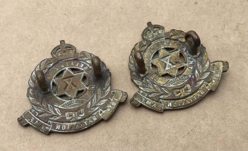 1930-42 10th Infantry Battalion Collar Badges — image 2