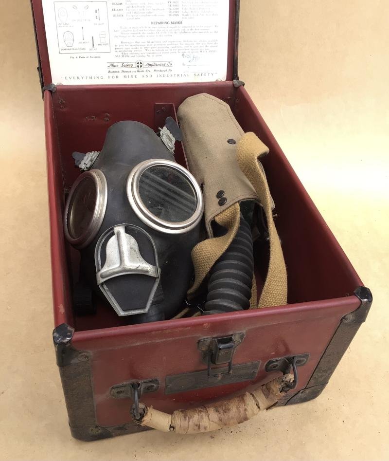 US c.1920's-30's MSA Industrial Braddock Amonia Mine Safety Mask — image 5