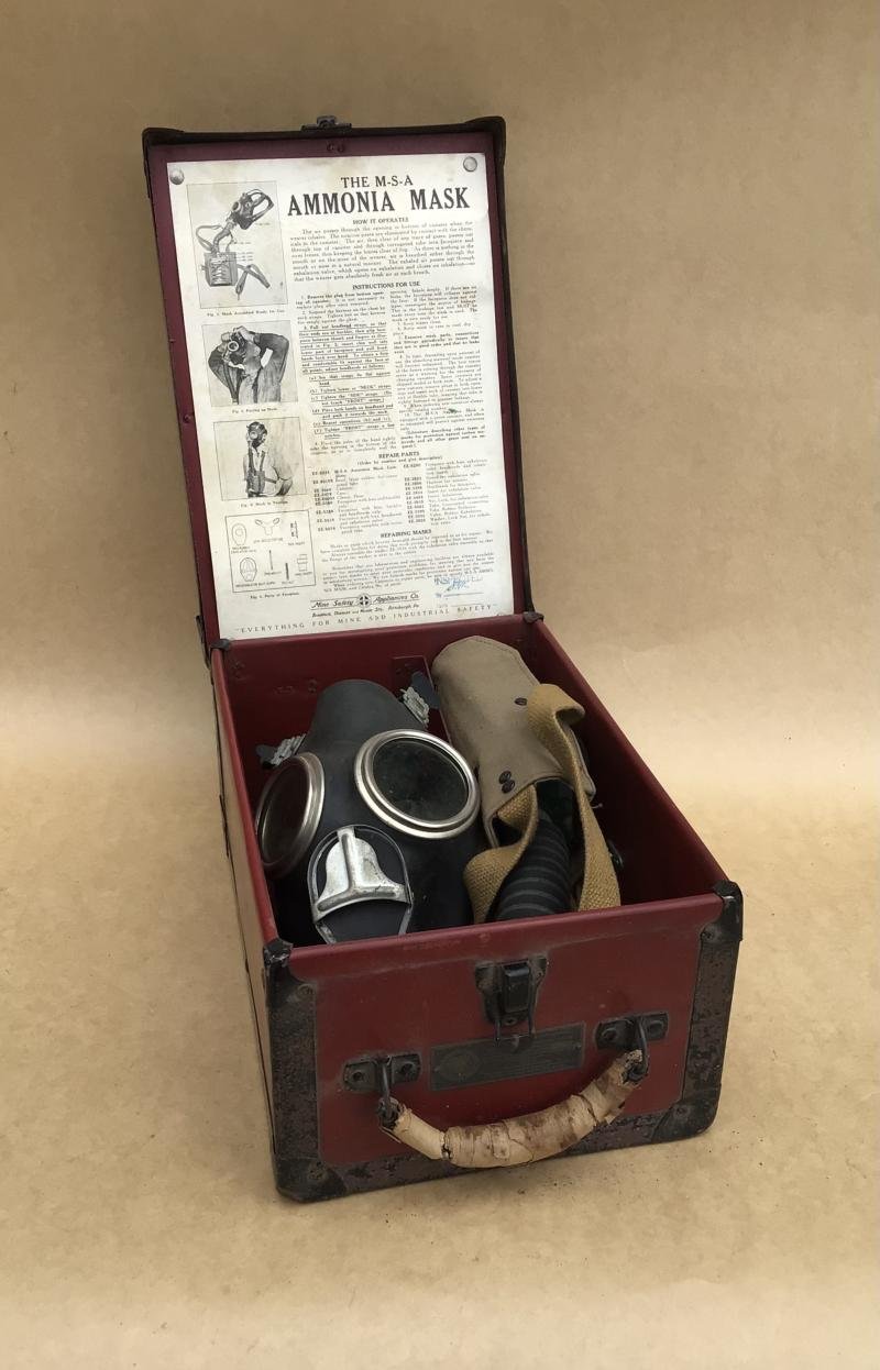 US c.1920's-30's MSA Industrial Braddock Amonia Mine Safety Mask — image 6