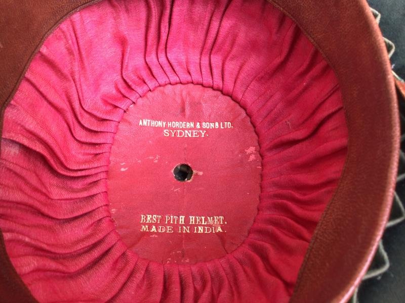 Australia 1920's Private Purchase Solar Helmet by Hordern of Sydney — image 5