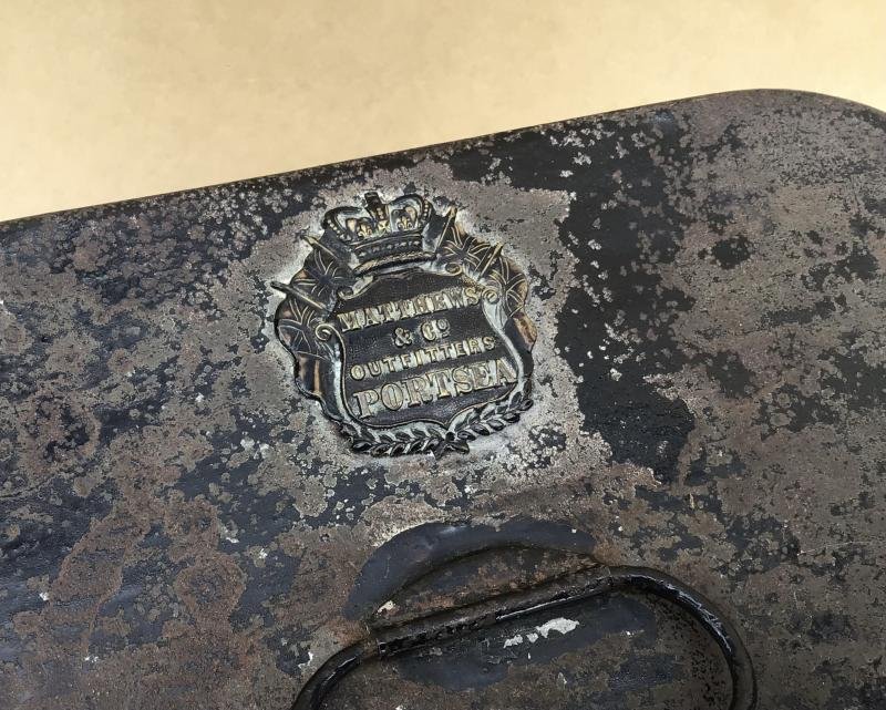 Victorian Period British Royal Navy Officers Epaulette Storage Tin — image 2