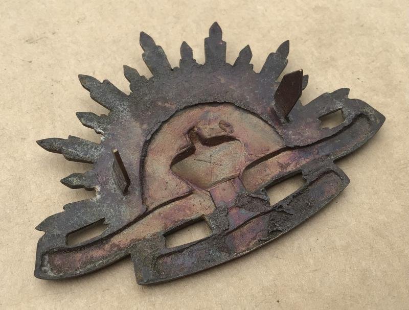 WW1 Officers Rising Sun Hat Badge - UK Manufacture — image 2