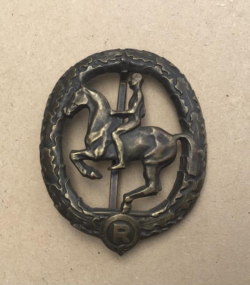 Germany WW2 Horseman's Badge in Bronze — image 2