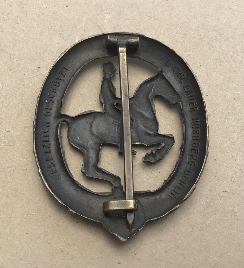 Germany WW2 Horseman's Badge in Bronze — image 3