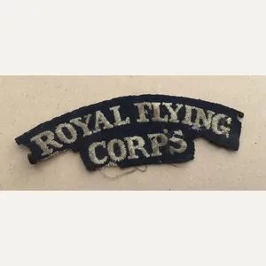 British WW1 Royal Flying Corps Cloth Shoulder Title