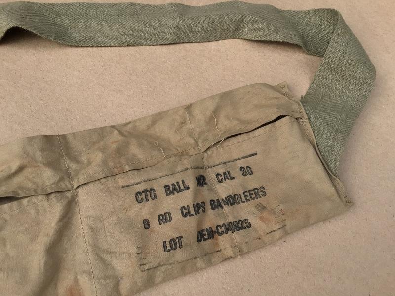 US WW2 Bandolier, Cotton, Expendable — image 3