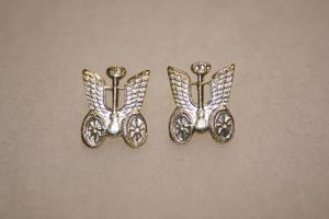 Russian Mot Transport Pair Collar badges
