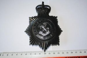 Kent Constabulary Helmet Plate Queens Crown