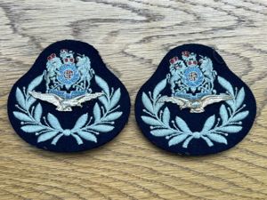 RAF Master Air Crew Cloth Rank Badges Pair