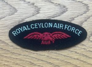 Royal Ceylon Air Force Shoulder Title 50s