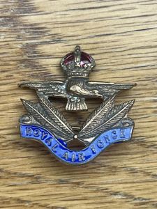 RAF Royal Air Force Sweetheart Brooch Kings Crown