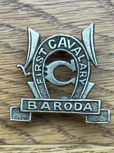 British Indian army 1st Baroda Cavalry Cap Badge