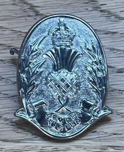 Scottish Police Kings Crown Cap Badge Pre 1953