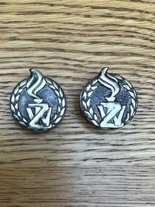 Poland Military Police Collar Badges ZW