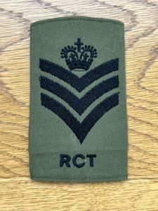 Royal Corps Transport (RCT) Staff Sergeants Rank Slide