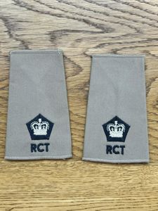 Royal Corps Transport (RCT) Major Rank Slides Pair