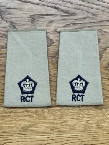 Royal Corps Transport (RCT) Major Rank Slides Pair