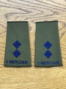 1 Mercian Lieutenant Rank Slides Pair