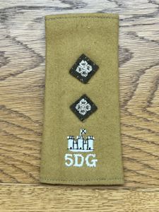 5th Inniskilling Dragoon Guards Lieutenant Rank Slide