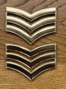 Anodised Sergeants Rank Badges Pairs