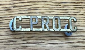 Canada 1950s Canadian Provost Corps Brass Shoulder Title