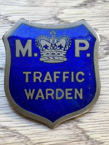 British Metropolitan Police Traffic Warden Cap Badge