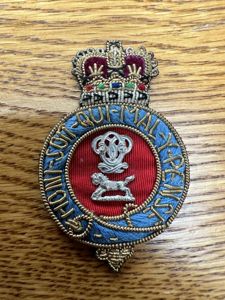 Queens Own Hussars Officers Cap Badge