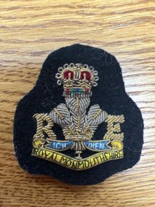 Royal Monmouthshire Royal Engineers Officers Cap Badge