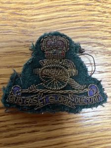 Commando Royal Artillery Officers Cap Badge Used