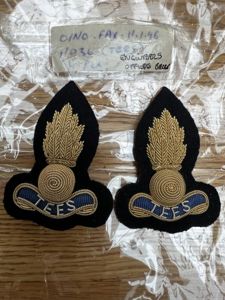 Bullion Wire Royal Engineers Officers Tees Collar Badges